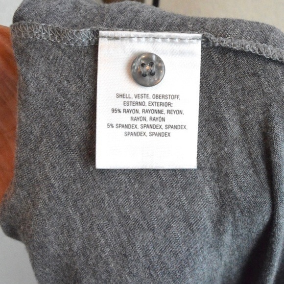 VANESSA VIRGINIA Dayla Jersey Knit Wrap Tie Tunic Tee, Size Small - Gray - Picture 7 of 7